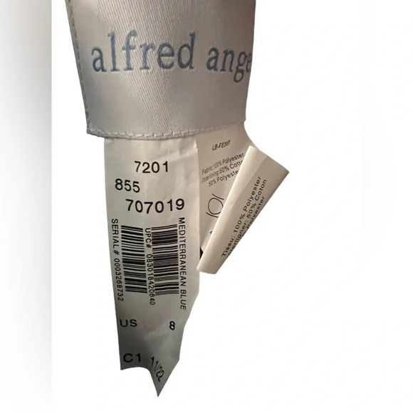 Alfred Angelo Size 8 royal blue one shoulder dress in excellent condition - Picture 2 of 2